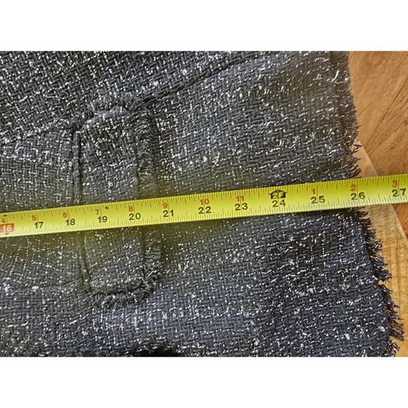 Talbots Metallic Black Fringe Tweed Blazer Women's Size 18WP NWT Career Party - Picture 15 of 16
